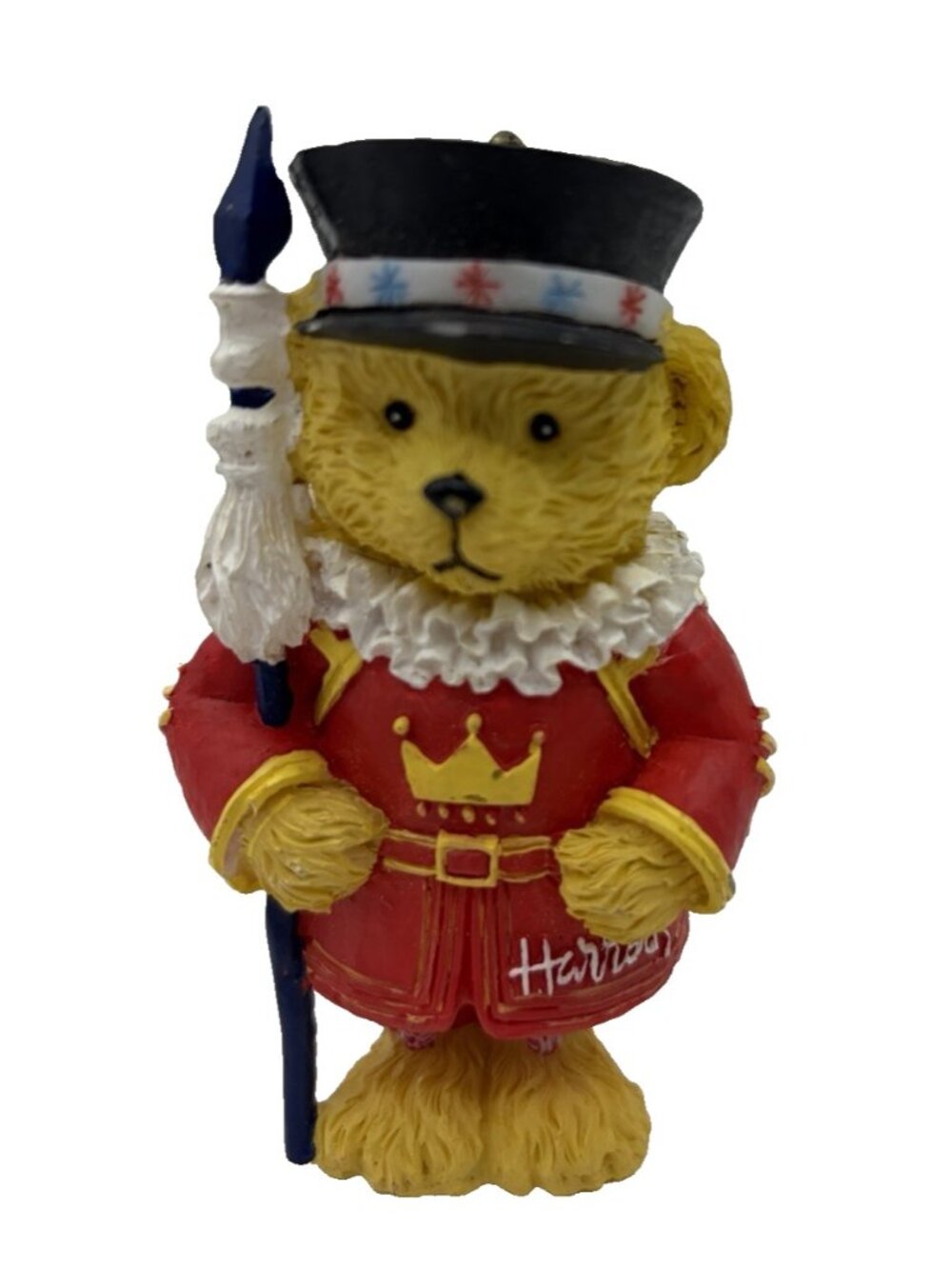 Vintage Harrods Teddy Bear Beefeater Guard Christmas Ornament London Holiday